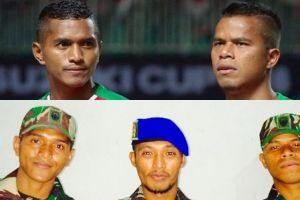 Gaya pemain timnas Manahati & Abduh saat berseragam TNI, gagah banget!