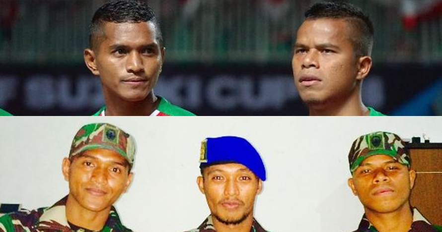 Gaya pemain timnas Manahati & Abduh saat berseragam TNI, gagah banget!