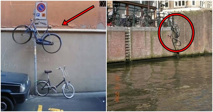 15 Foto kelakuan orang parkir sepeda sembarangan ini bikin tepuk jidat