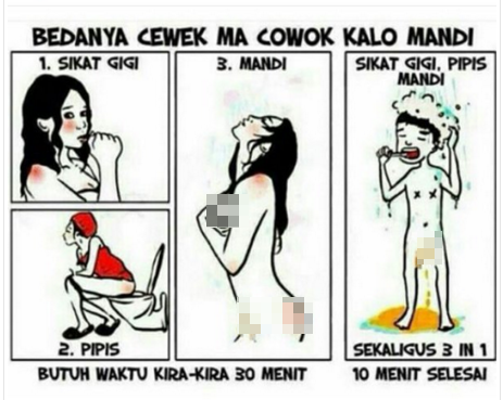 meme beda cewek cowok © 2016 istimewa