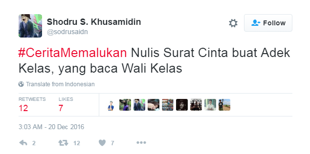 Cerita Memalukan © 2016 Twitter Cerita Memalukan © 2016 Twitter