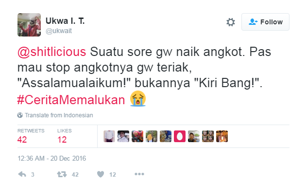 Cerita Memalukan © 2016 Twitter Cerita Memalukan © 2016 Twitter