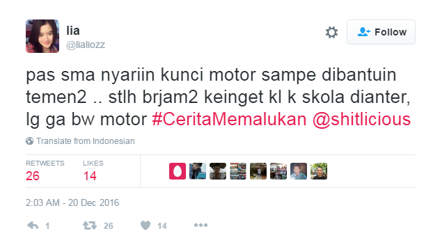 Cerita Memalukan © 2016 Twitter Cerita Memalukan © 2016 Twitter