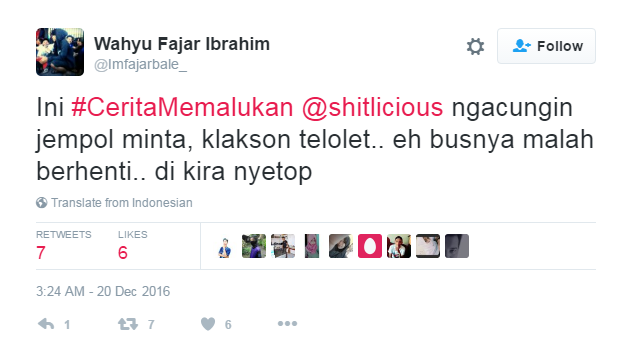 Cerita Memalukan © 2016 Twitter Cerita Memalukan © 2016 Twitter