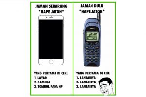 12 Meme beda HP jatuh zaman dulu vs sekarang, tahan banting mana nih?