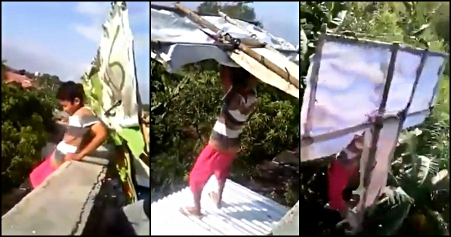 Kelakuan bocah pengen terbang ini bikin geleng-geleng kepala