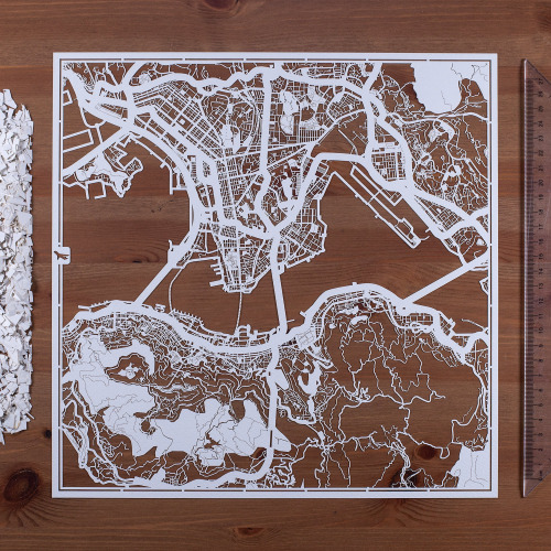 8 Potret peta terbuat dari selembar kertas ini detailnya mantap abis