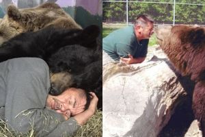 Pasangan ini dedikasikan hidupnya rawat 11 beruang liar, inspiratif