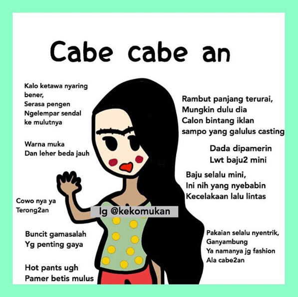 meme cabe-cabean © 2017 istimewa meme cabe-cabean © 2017 istimewa