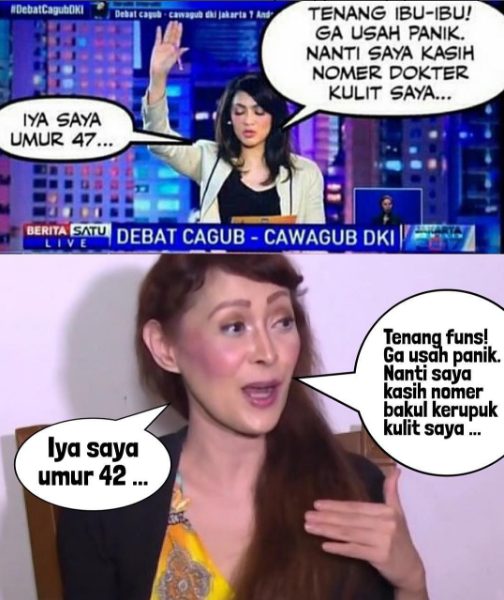 10 Meme lucu Ira Koesno jadi moderator ini bikin jomblo kondusif