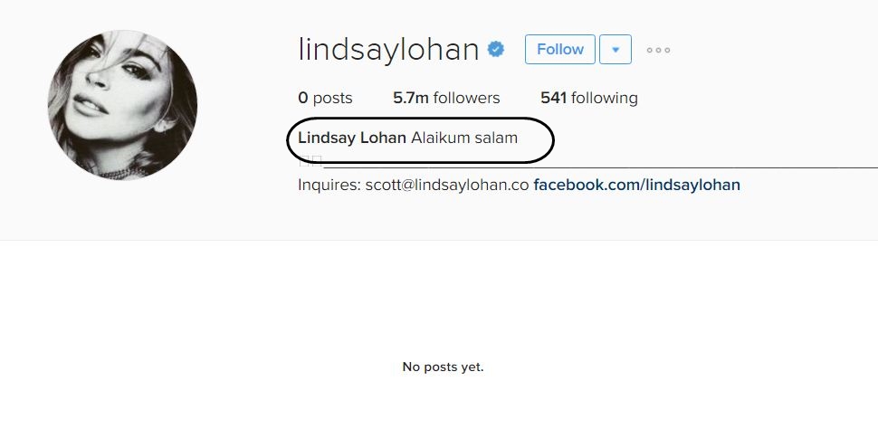  Hapus semua foto dan ganti bio di Instagram, Lindsay Lohan mualaf?