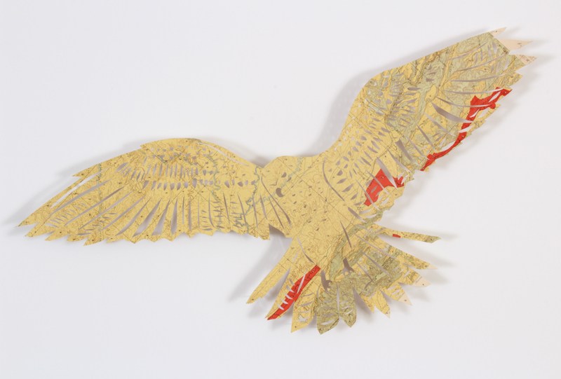 10 Burung cantik ini ternyata terbuat dari peta bekas, top abis