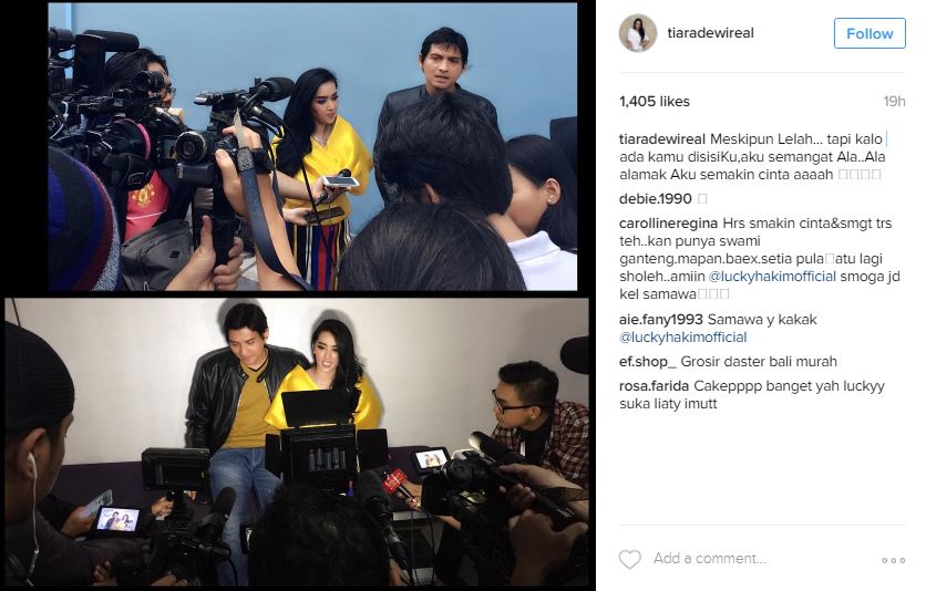 mesranya Lucky Hakim Tiara Dewi © 2017 instagram.com/tiaradewireal