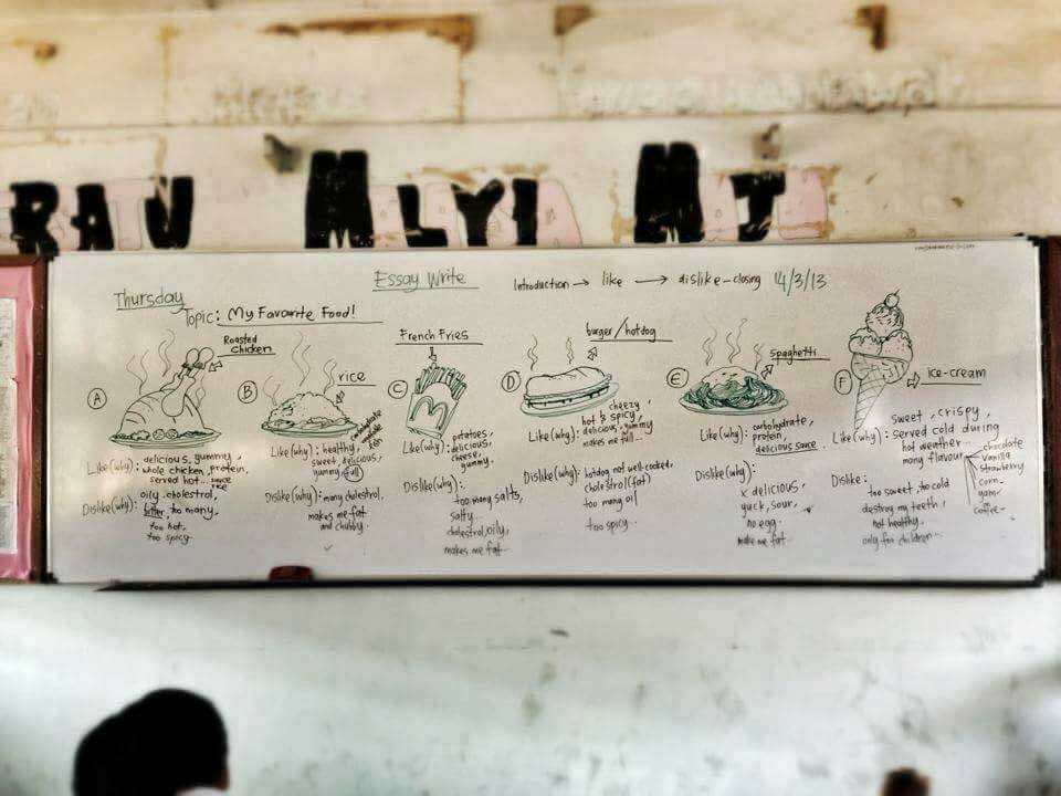 foto coretan guru di papan tulis © 2017 Facebook/@siakapkelipress