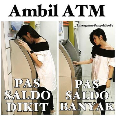 10 Meme gaya orang saat tarik uang di ATM ini bikin ngakak