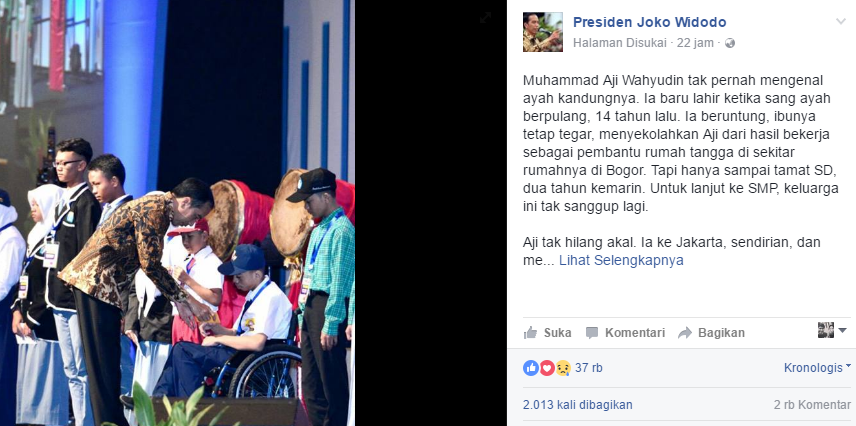 jokowi dan anak yatim istimewa