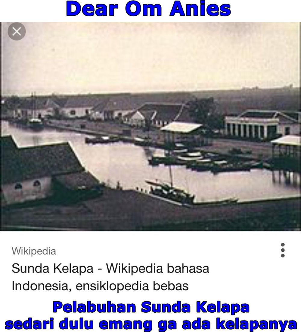 7 Ilustrasi sarkas sindir pernyataan Anies soal kelapa di Sunda Kelapa