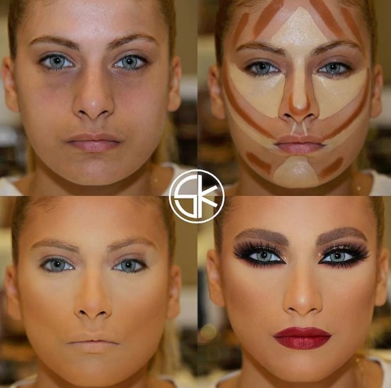 15 Foto ini tunjukkan kalau contouring ampuh ubah wajah seseorang