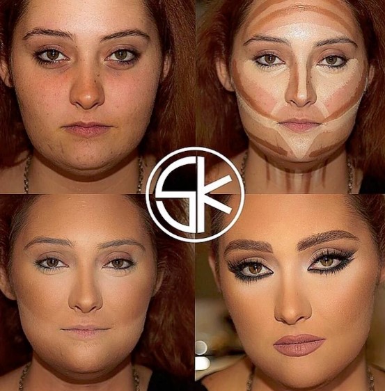 15 Foto ini tunjukkan kalau contouring ampuh ubah wajah seseorang