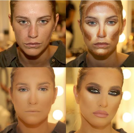 15 Foto ini tunjukkan kalau contouring ampuh ubah wajah seseorang