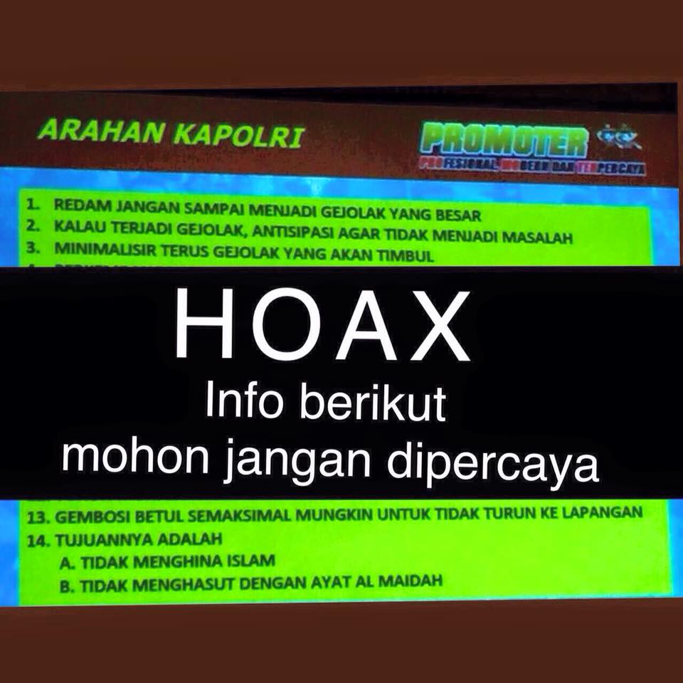 10 Hoax provokasi ini catut Polri & TNI, kudu bijak sebar broadcast