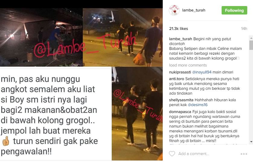 kebaikan Stefan Celine © 2017 istimewa