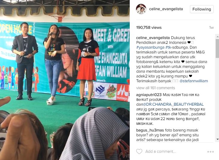 kebaikan Stefan Celine © 2017 istimewa