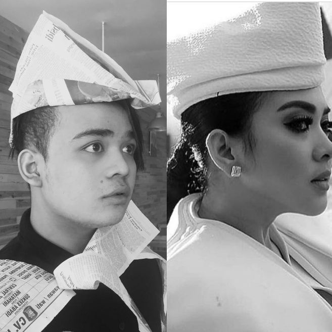 gaya pria tiru dandanan syahrini ini bikin ketawa © 2017 instagram/@fahrit_mufama_cetarrrr