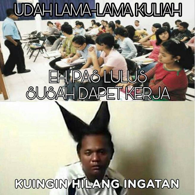 meme ku ingin hilang ingatan ini bikin ketawa geli © 2017 instagram