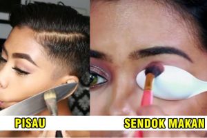 15 Cara gunakan peralatan makan untuk keperluan makeup, keren!