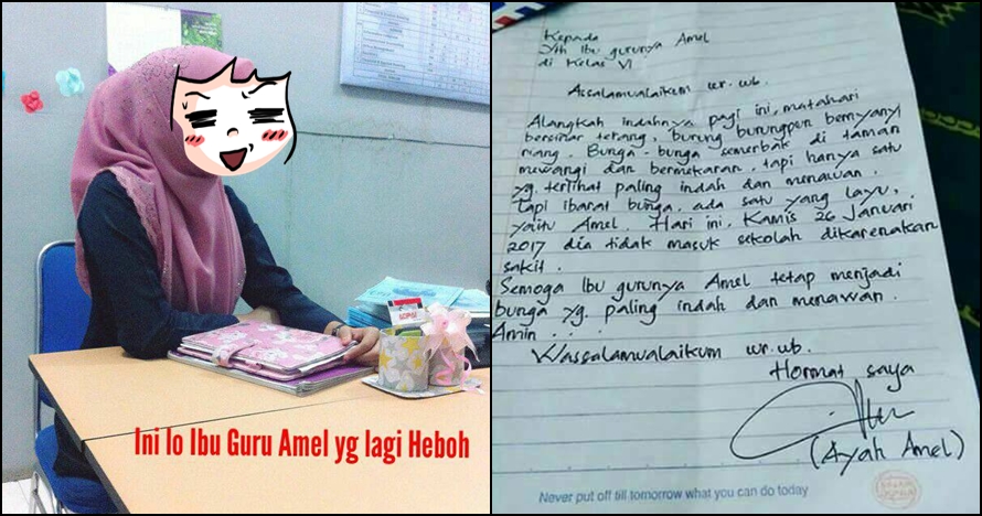 Ini konon sosok ibu guru yang bikin bapak dan ibunya Amel nggak akur