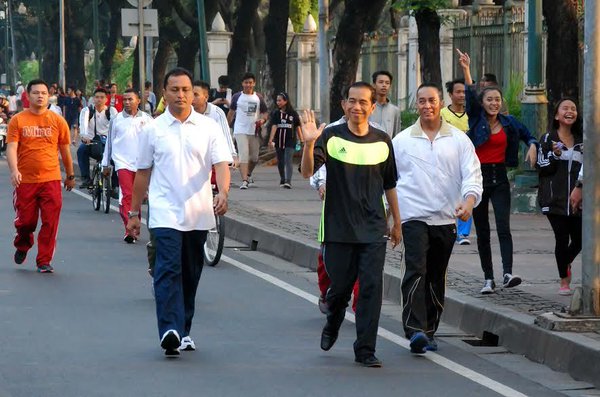 olahraga presiden © 2017 Twitter @Jokowi