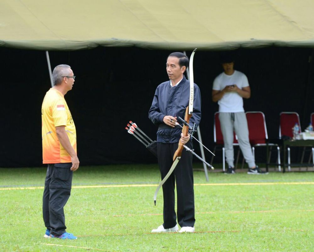 olahraga presiden © 2017 Twitter @Jokowi