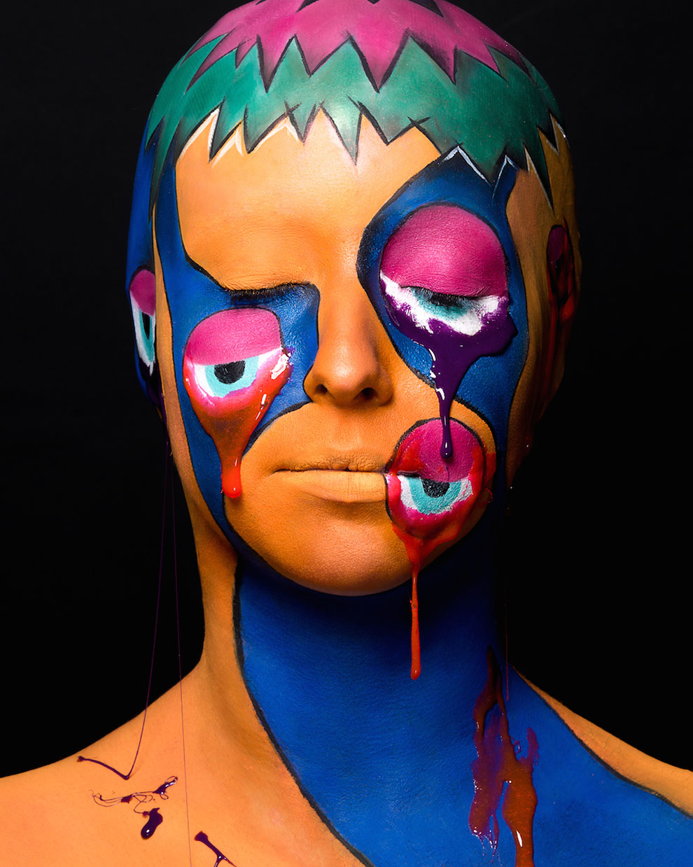 12 Makeup pop art ala Jepang ini hasilnya bikin melongo