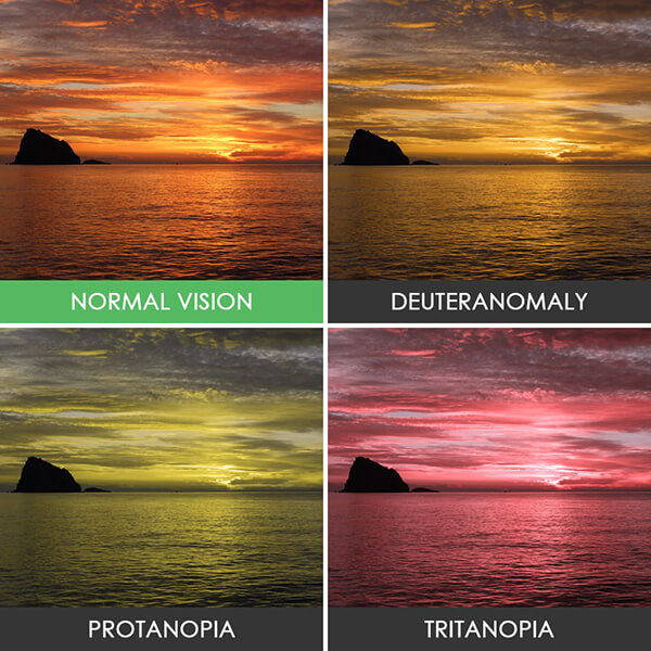 Buta warna dan normal © 2017 designswan Buta warna dan normal © 2017 designswan