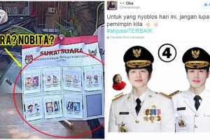 5 Aksi ngawur tempeli surat suara bikin gagal paham, awas cekikikan