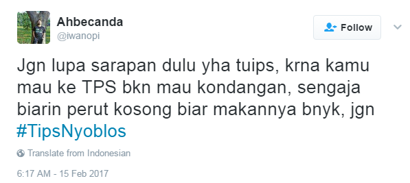 pelesetan tips nyoblos © 2017 brilio.net