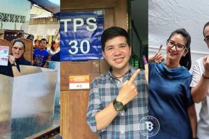 14 Penampilan seleb Tanah Air saat datangi TPS, ada yang polosan lho