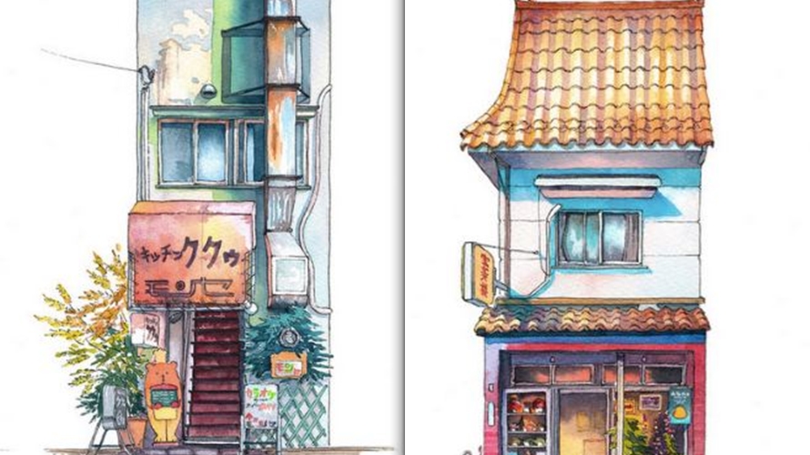 10 Ilustrasi ini gambarkan jenis-jenis pertokoan di Jepang, keren nih!