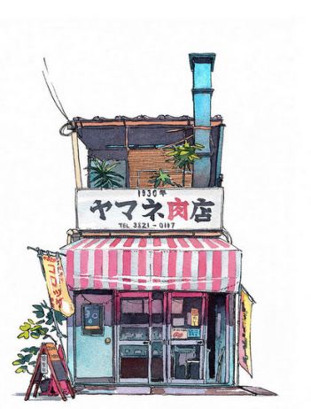 10 Ilustrasi ini gambarkan jenis-jenis pertokoan di Jepang, keren nih!