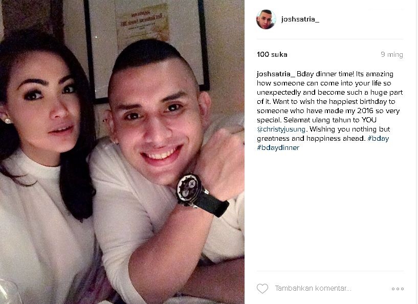 Christy Jusung dan kekasih © 2017 istimewa Christy Jusung dan kekasih © 2017 istimewa