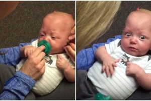 Bayi dipasangi alat bantu dengar, reaksi dipanggil ibunya bikin haru