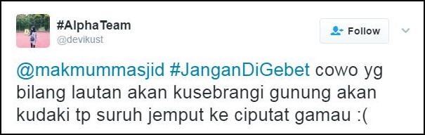 cuitan jangan digebet ini siap bikin baper sekaligus ngakak © 2017 twitter cuitan jangan digebet ini siap bikin baper sekaligus ngakak © 2017 twitter
