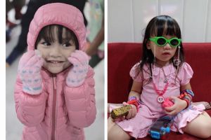 Lucunya Embun, putri pertama Omesh yang sudah jago bergaya