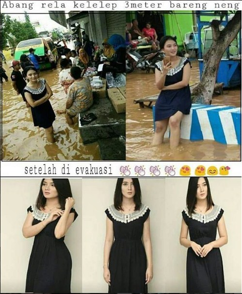 15 Foto cantiknya Wulandaru, perempuan yang jadi viral saat banjir