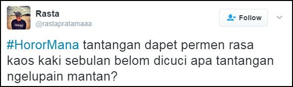 cuitan horor mana ini bukannya serem malah bikin baper © 2017 twitter