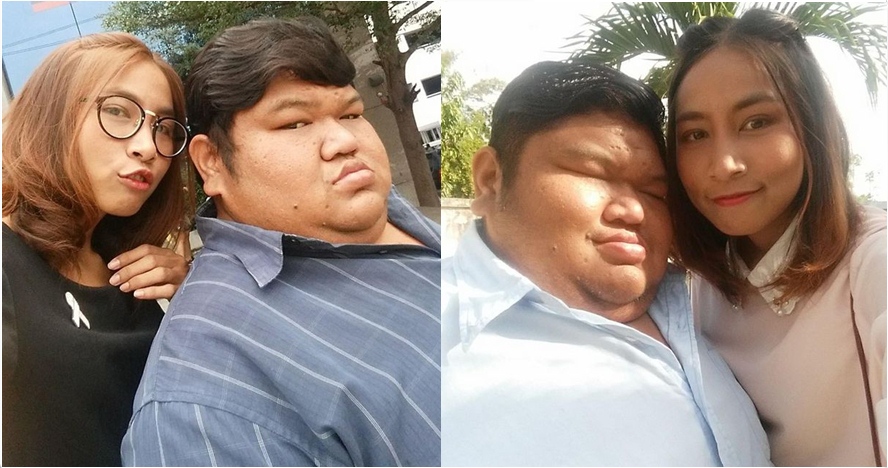 Gadis cantik ini pilih pria berbadan tambun untuk jadi pasangannya