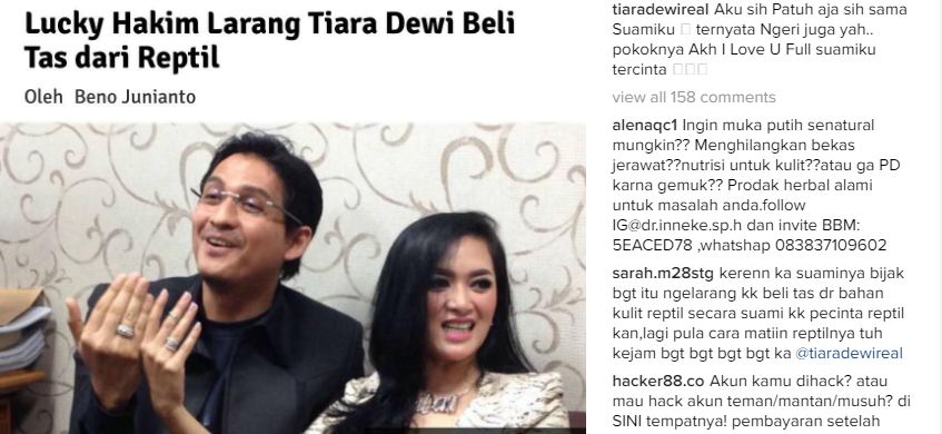  Tiara Dewi Patuh Dengan Suami  © 2017 brilio.net