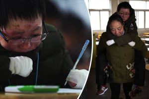 Bikin haru, remaja ini berjuang sekolah dengan tubuh berbalut kasa