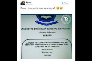 Skripsi bahas tekanan fans Liverpool ini bikin kamu ikut prihatin